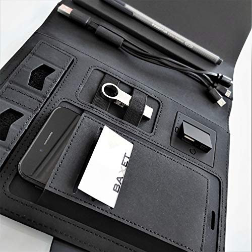 Organizer con POWER BANK 8000 mAh| Notebook con Power Bank | Cartella porta documenti con Power Bank integrato e blocco note | idea regalo