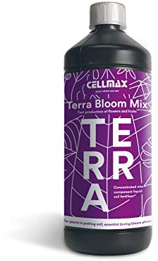 Cellmax Terra Bloom Mix | Ein-Komponenten-Pflanzennahrung für blühende Pflanzen | Nur die besten Inhaltsstoffe | Schnell aufnehmbar für optimale Blüte | Mit extra Stickstoff | 1L