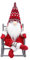 QLEKEY Weihnachtswichtel mit Schaukelstuhl, handgefertigt, schwedischer Weihnachtsmann-Dekoration, skandinavische Ornamente für Zuhause, Tisch, Regal