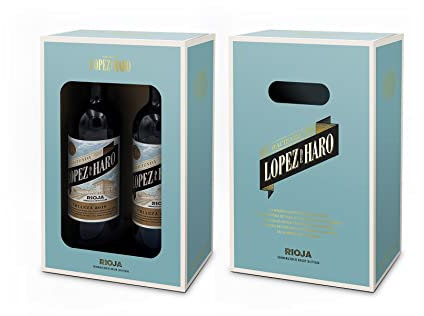Estuche Hacienda López de Haro - Vino Crianza D.O Rioja (dos botellas 75 cl)