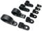 JLB Plastics UK - Black Plastic R Type P Clip Clamp for Conduit, Cable, Hose, Pipe. Screw Mount (Pack of 10, Size: 15mm)
