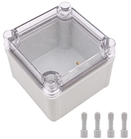 Tiardey Electronic Waterproof IP67 Sealed ABS Plastic DIY Junction Box Enclosure Case Clear - 100 * 100 * 75mm