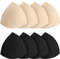 TopBine Removable Bra Pads Inserts Women's Comfy Sports Cups Bra Insert for BIkini Top Swimsuit (2 Beige L + 2 Black L, C/D)