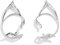 Carufin Gothic Hollow Out Katzenohr Kontur Elf Ohrclip Retro Ohrringe Cosplay Ohrwickel Ohren Clips Schmuck für Teen Frauen (Silber)