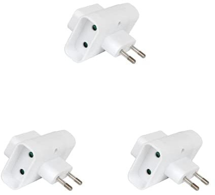 DEBFLEX Rallonge Electrique - Prise Electrique - MultIPrise Electrique - Prise MultIPrise - Adaptateur MultIPrise - TrIPlette lectrique - TrIPlite 2P 6A Laterale+EclIPse Blanc Vrac 714780, Paquet de 3