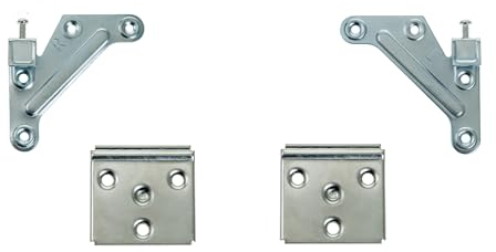 VICHOME Juego colgador para muebles de cocina armarios cabeceros cabezales percheros estantes, escuadra+placa de montaje. Herraje para pared suspendido oculto, montaje resistente(1)
