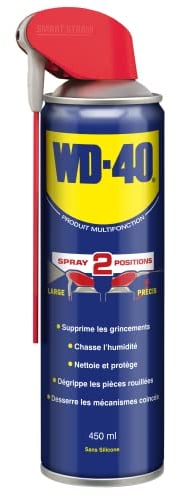 WD-40 • Prodotto multifunzione • Spray a doppia posizione • Senza silicone • Non conduttivo • Compatibile con plastica, gomma, tutti i metalli • 450 ml