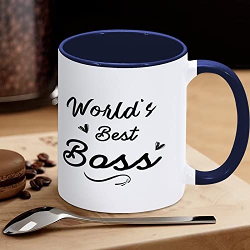 Yelolyio Boss Tazza da tè World's Best Boss Tazze da caffè in ceramica Tazza da tè Tazza da tè Tazza da tè Tazza da tè 325 ml Regali di compleanno per caffè tè cioccolata calda latte vino