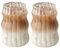 Wingbind 2 Pack Vintage Drinking Glasses,530ml Ripple Glass Cups,Wave Shape Beverage Glasses, Ribbed Iced Coffee Glasses Cup Glassware Set for Mixed Drinks, Water, Juice Beer, Cocktail (A)