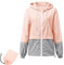 Durio Veste de pluie légère pour femme - Imperméable - Respirante - Pliable - Coupe-vent - Avec capuche - Veste softshell - Veste de cyclisme, Rose, L