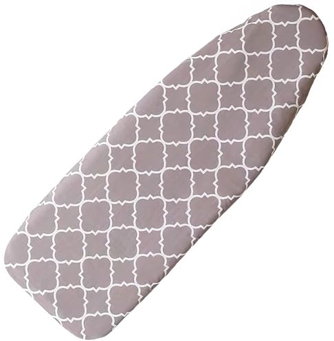 Voarge Ironing Board Padded Cover,Cotton Ironing Board Cover with Thick Felt Resists Scorching and Staining,Ironing Board Covers 130 x 48cm,Multicolour, Euclidean