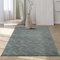 Mia´s Teppiche Rosy - moderner und weicher Teppich Wohnzimmer Schlafzimmer mit Anti-Rutsch-Rücken und 3D-Optik, Flauschige Oberfläche, pflegeleicht und robust, Grün, 200 x 280 cm