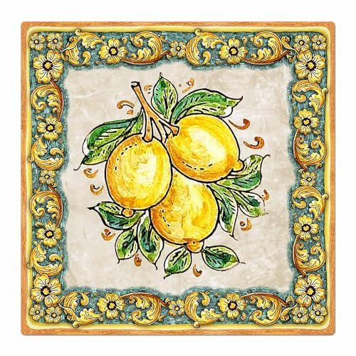 Lupia - Sottotutto decorato con stampa a colori in Legno QUADRATO Sotto bicchiere, piatto, pentola con varie dimensioni 32x32 cm/FRUIT 3