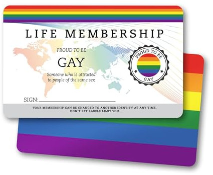 NumeroPhi Gay Stolz Karte, LGBTI Zubehör, Mitgliedskarte, Inklusives Geschenk, PVC