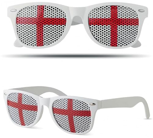 2 Stück Partnerset Sonnenbrillen | England Fanartikel | EM 2024 Fanartikel | Fan Sonnenbrille | Fußball Fanartikel | Fußball Sonnenbrille EM England | Sonnenbrille Fußball Europameisterschaft