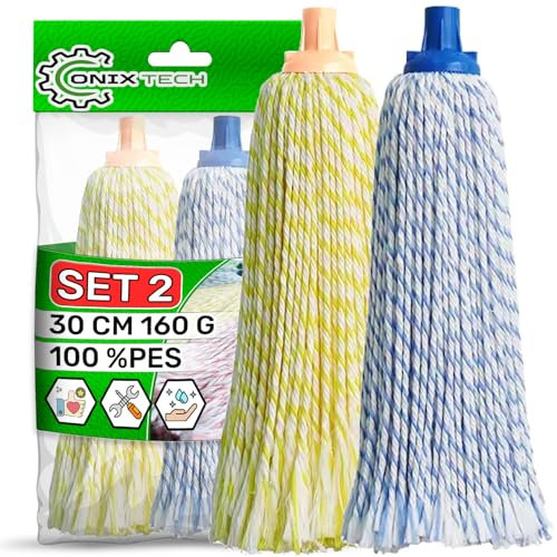 2 Stück Bodenwischer 30 cm 309 g 100% PES Microfibra - ONIX TECH