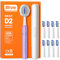 Bitvae Ultrasonic Electric Toothbrush for Adults and Kids, ADA Accepted Travel Electric Toothbrush with Rechargeable 60-Day Battery Life, 8 Toothbrush Heads, 5 Modes, Toothbrush Holder, Purple