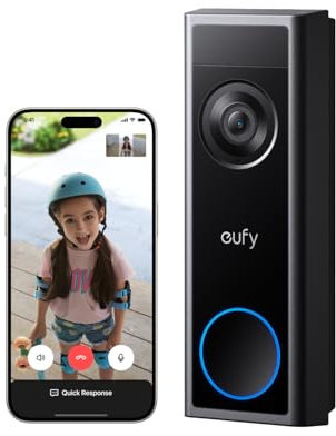 eufy Video Doorbell C31, 2K FHD, Battery or Hardwire Powered, Easy to Install, Quick-Release Battery, Live Video Call, 24/7 Recording, Human & Motion Detection, HomeBase S380 Compatible,No Monthly Fee