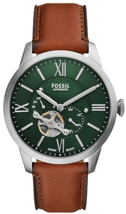 FOSSIL Men's Analog Automatic Watch with Leather Strap ME3265