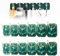 GmwyCzV 12 Stück Klebehaken, 2 Set Multifunktionale Transparente 6 Haken, Schneidbar Klebe Hakenleiste, Wandhaken Selbstklebend, Hochwertige Kein Bohren, für Schlafzimmer/Bad/Küche/Decke (Grün)