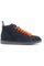 PANCHIC Polacchino da Uomo P01 in Suede Blu Cobalto con Lacci Arancio - P01M016 00882016 - Taglia 45