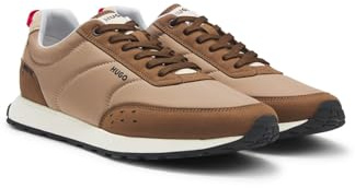 HUGO Mens Icelin Runn Retro-Inspired Trainers with Faux Suede Size 8