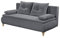 möbelando Schlafsofa >Magnus LUX.3DL< in Anthrazit ? Komfortabel, pflegeleicht, mit Nosagfederung & praktischer Liegefläche (200x158 cm) ? Teilw. vormontiert, einfach aufzubauen. 202x94x104 (BxHxT).