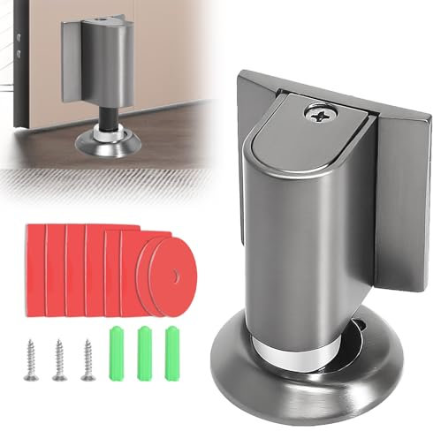 prota Magnetischer Türstopper Magnetic Door Stopper, Selbstklebend Schwer Türhalter, Türstopper Boden Selbstklebend Schwer Kein Bohren Erforderlich Höhenverstellbarer für Zimmer Büros Bäder