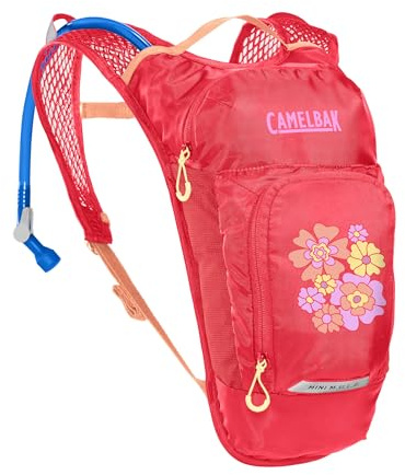 CamelBak Mini M.U.L.E. Trinkrucksack für Kinder zum Wandern und Radfahren, 1,4 l, Rosa/Blumen