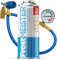 FrostMEISTER Kit de recharge complet 3 en 1 pour climatisation de voiture (400 ml + tuyau manomètre) – Comprend un remplacement de gaz, de l'huile du compresseur et du mastic pour une mise à niveau