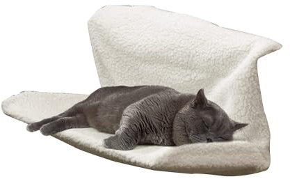 M&H Cat Radiator Bed – Heated Hanging Dog Beds with Washable Fleece Cover Cat Hammock for Indoor Warm And Cosy Pet Radiator Bed Cats Soft Fluffy Self-Heating Beds for Kittens & Small Pets