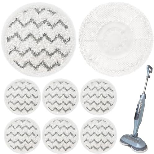 Moorstdel Confezione da 8 panni per scopa a vapore compatibili con scopa a vapore Shark, panni riutilizzabili in microfibra per cucina/bagno/pavimenti in legno, alta capacità di assorbimento e potere