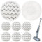 Moorstdel 8 Pack Steam Mop Pads Compatible for Shark Steam Mop, Reusable Microfiber Cleaning Pads for Kitchen/Bathroom/Hardwood Floors, High Absorbency & Scrubbing Power for Deep Cleaning