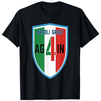 Napoli Grande Ancora 4 Titolo Italia 2025 Maglietta