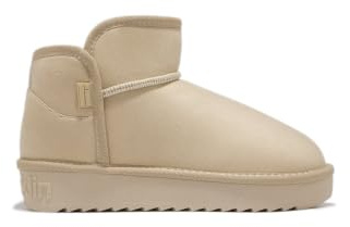 D.Franklin Stivali da Donna Stile Australiano Taglio Basso Beige - Stivali per Donna - Moda casuale - Taglia (39) - Modello nordic low basic