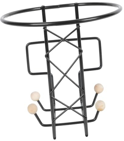 CLISPEED Motorbike Helmet Rack Wall-mounted Helmet Holder and Coat Display Shelf Black 13x7x17cm Adhesive Patch Multifunctional Storage Organizer for Riding Gear