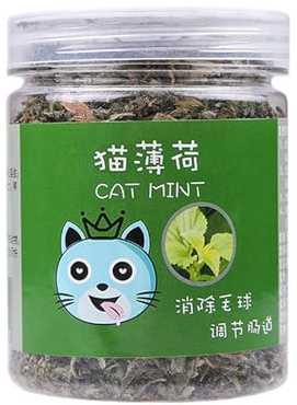 Chasseur Organique - 20 g de Feuilles découpées et tamisées, | Chat traite Les Chats intérieurs, Jouets à mâcher à Base d'herbes sûres, Chatons d'enrichissement Naturel, Soutien gastroint