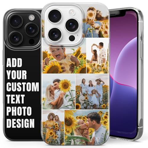 MindWaveCases Personalised iPhone Case with 7 Photos – Custom TPU Gel Cover – Maximum Protection & Memories for Models 17/16/15/14/13/12/11/X/8/7/6/5/4/Pro/Pro Max/Plus/Mini/SE/Air