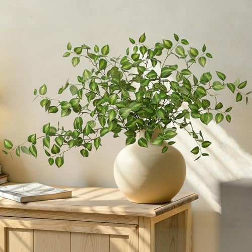 Betylifoy 4 Stück Efeu Künstliche Zweige Deko 83 cm Künstliche Efeu Stiele | Kunstzweige Künstliche Pflanzen Ivy Kunstpflanzen Dekozweige Fake Efeu für Küche Hause Vase Bauernhaus Dekor