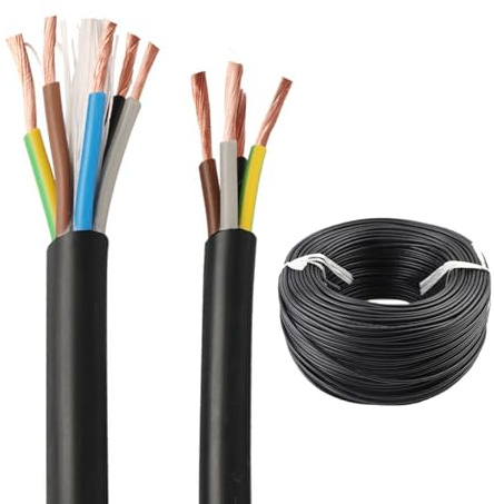 26-22AWG Mjuk Elektrisk Ledning 300FT Flerkärnig PVC-kontrollkabel Blank Koppar 300V, Flexibel Lågspänningssignalledning for Elektronisk Utrustning Och Automationskontroller(6C-300FT,24AWG)