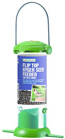 Gardman A01236 Flip Top Nyjer Seed Feeder Bird, Green, 13 x 5 x 13 cm