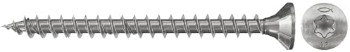 fischer Power-Fast FPF-SZ 3, 0 x 20 Yzf 50 B - Spanplattenschrauben mit Senkkopf und Vollgewinde zur Befestigung von Dünnen Bauteilen in Holzwerkstoffen - 50 Stück - Art.-Nr. 653923