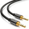 deleyCON 3,0m Jack Cable 3,5mm Cable AUX Cable de Audio Estéreo Jack Plug Recto para PC Portátil Teléfono Celular Smartphone Tablet Car HiFi Receptor - Negro