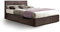 Ottoman King Size Storage Bed Upholstered in Faux Leather, 5ft, Brown
