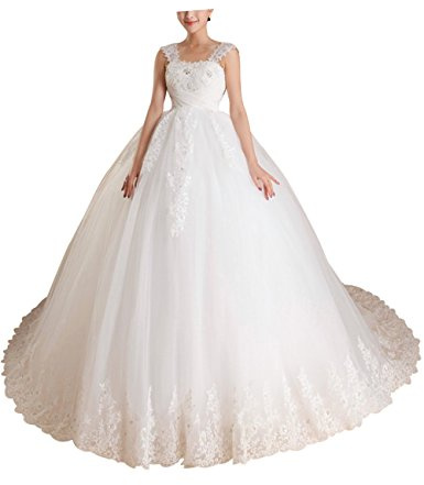 Lactraum HS1027 Robe de mariée de grossesse en organza avec strass et paillettes à lacets et traîne, Blanc., Maßanfertigung
