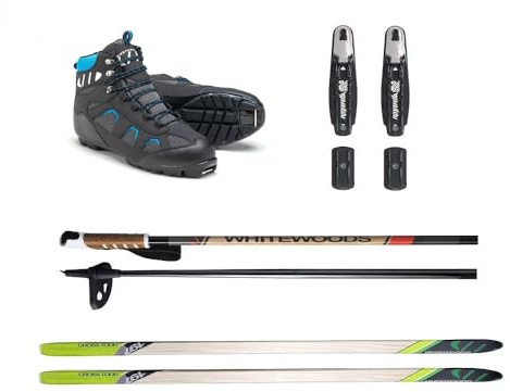 Whitewoods Adult NNN Cross Country Ski Package, 177cm - Skis, Bindings, Boots, Poles (39, 121-150 lbs.)