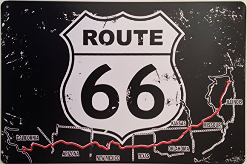 Harrington Marley RETRO METAL WALL SIGN TIN PLAQUE VINTAGE LOUNGE ROUTE 66 AMERICA USA US ROAD TRIP