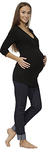 YESET Jeans de Maternité Jeans Grossesse Pantalon Jeans Longue Stretch Ventre Enceinte Denim - Jean Bleu, 46