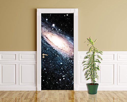 Bilderdepot24 Türtapete Spiral Galaxie III 90 x 200 cm - einteilig Türaufkleber Türfolie Türposter - Universum Weltall Sterne Milchstraße