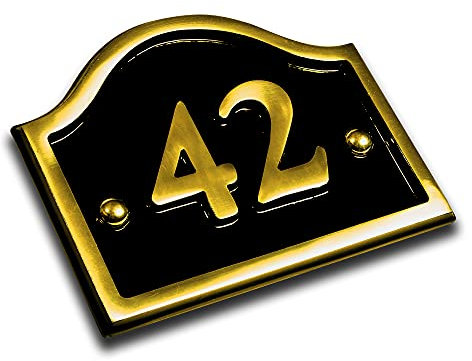 Personalised Brass Bridge House Number